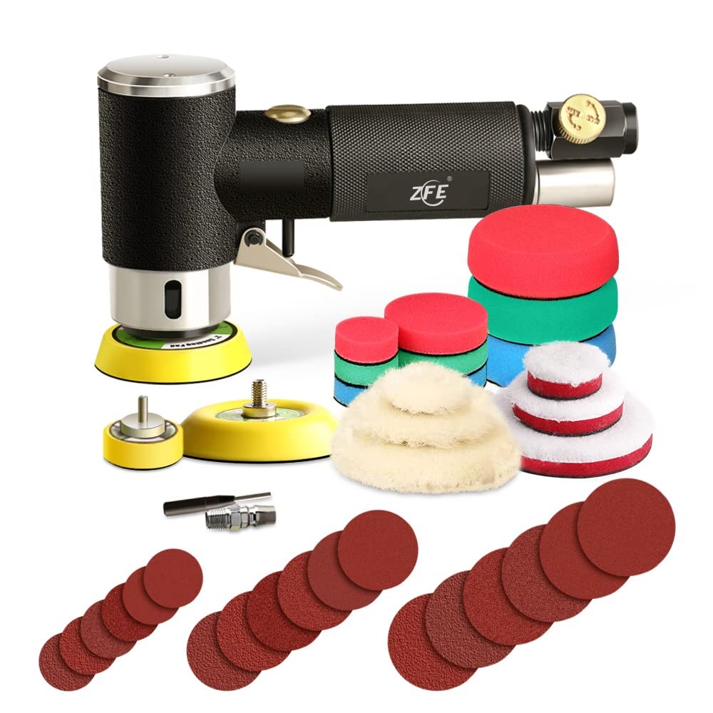 1/2/3 Inch Random Orbital Air Sander, Mini Pneumatic Sander for Auto Body Wor...