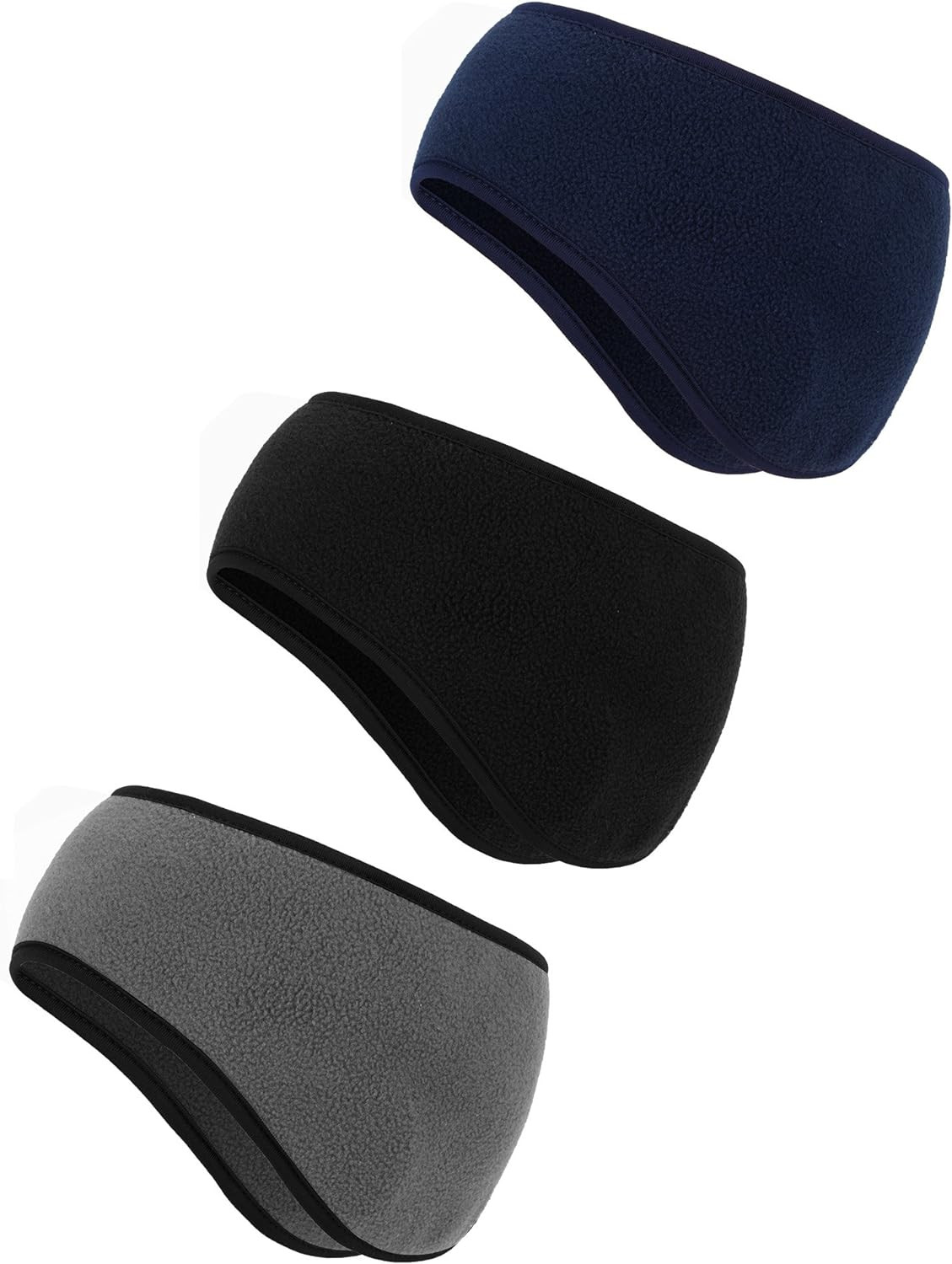 3 Pcs Fleece Ear Warmers Muffs for Men Women Headband Ear Muffs Winter Covers fo