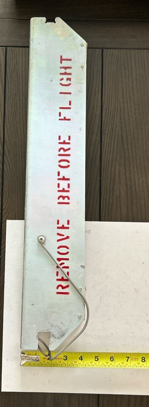 1960S/70S NASA SPACE PROGRAM UNIDENTIFIED METAL THAT MUST REMOVE BEFORE FLIGHT A