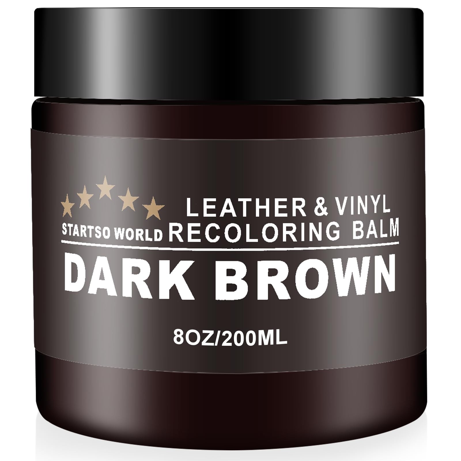 STARTSO WORLD Leather Recoloring Balm, Dark Brown Leather Repair Kit for Furn...