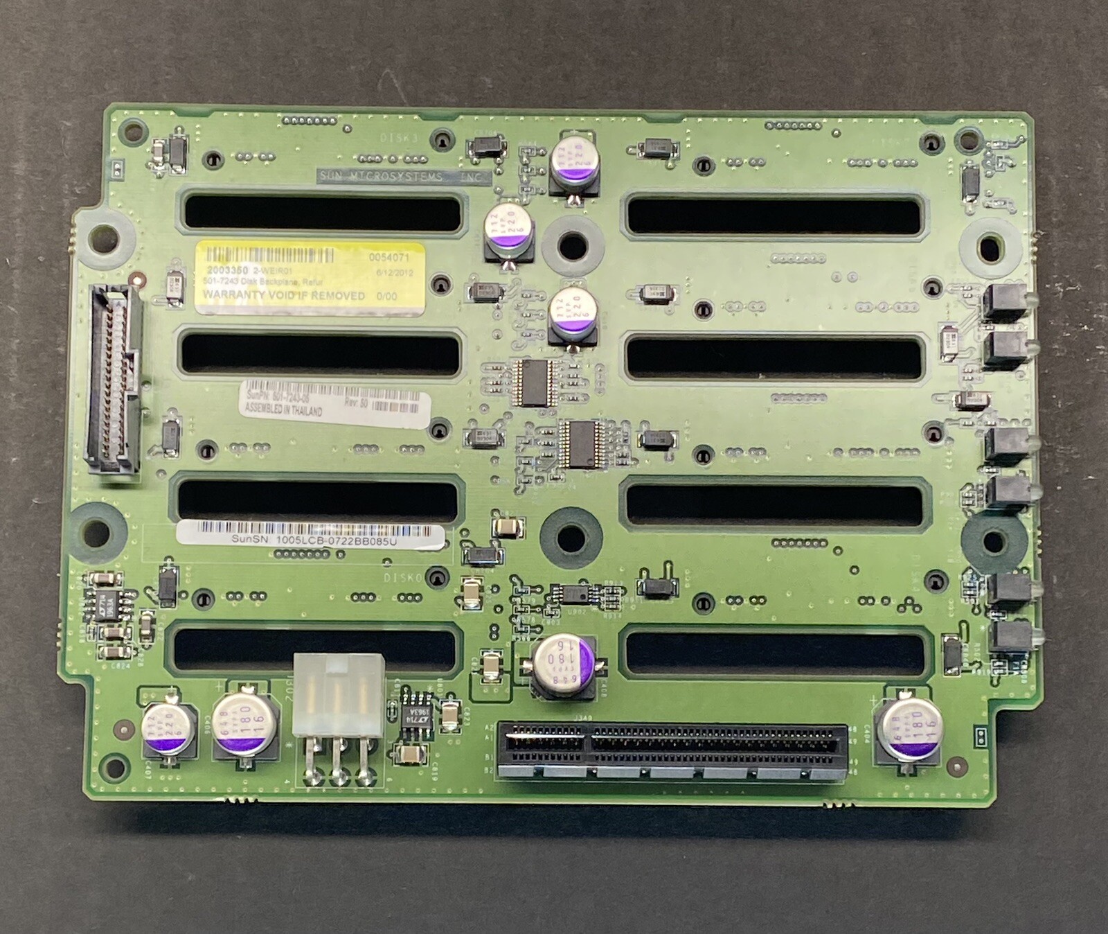 Sun 501-7243 Sun Fire V445 8-Slot SAS Disk Backplane - Tested
