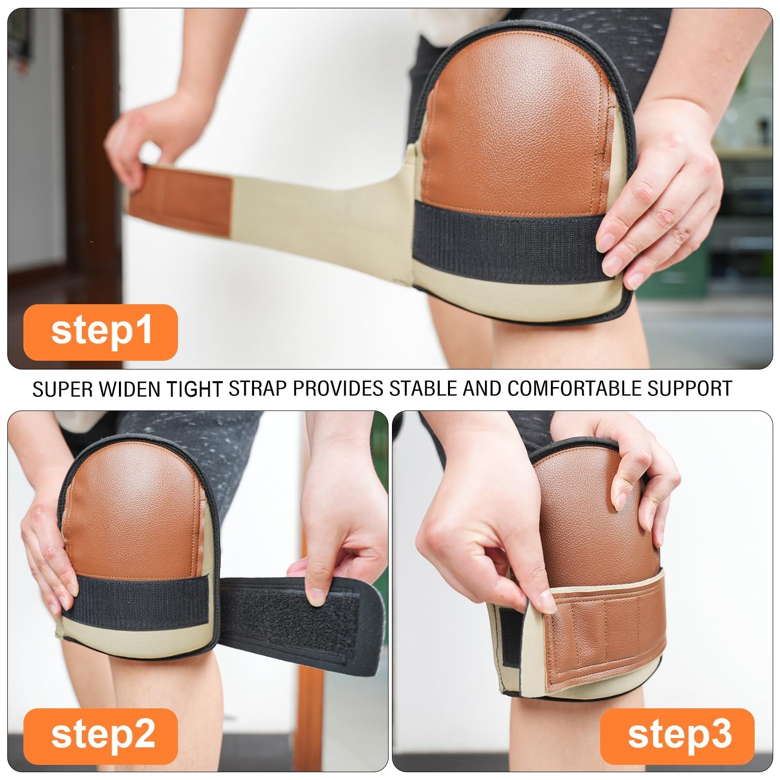 Safety Knee Pads for Work Super Soft Leather Knee Protector For Construction,...