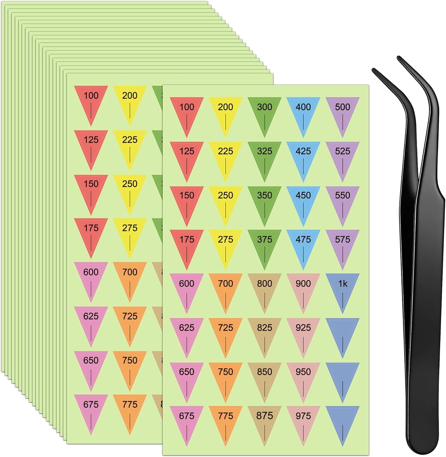 20 Pcs Turret Tags Dope Stickers, Glow-in-The-Dark Turret Tags Sticker Sheets Fi