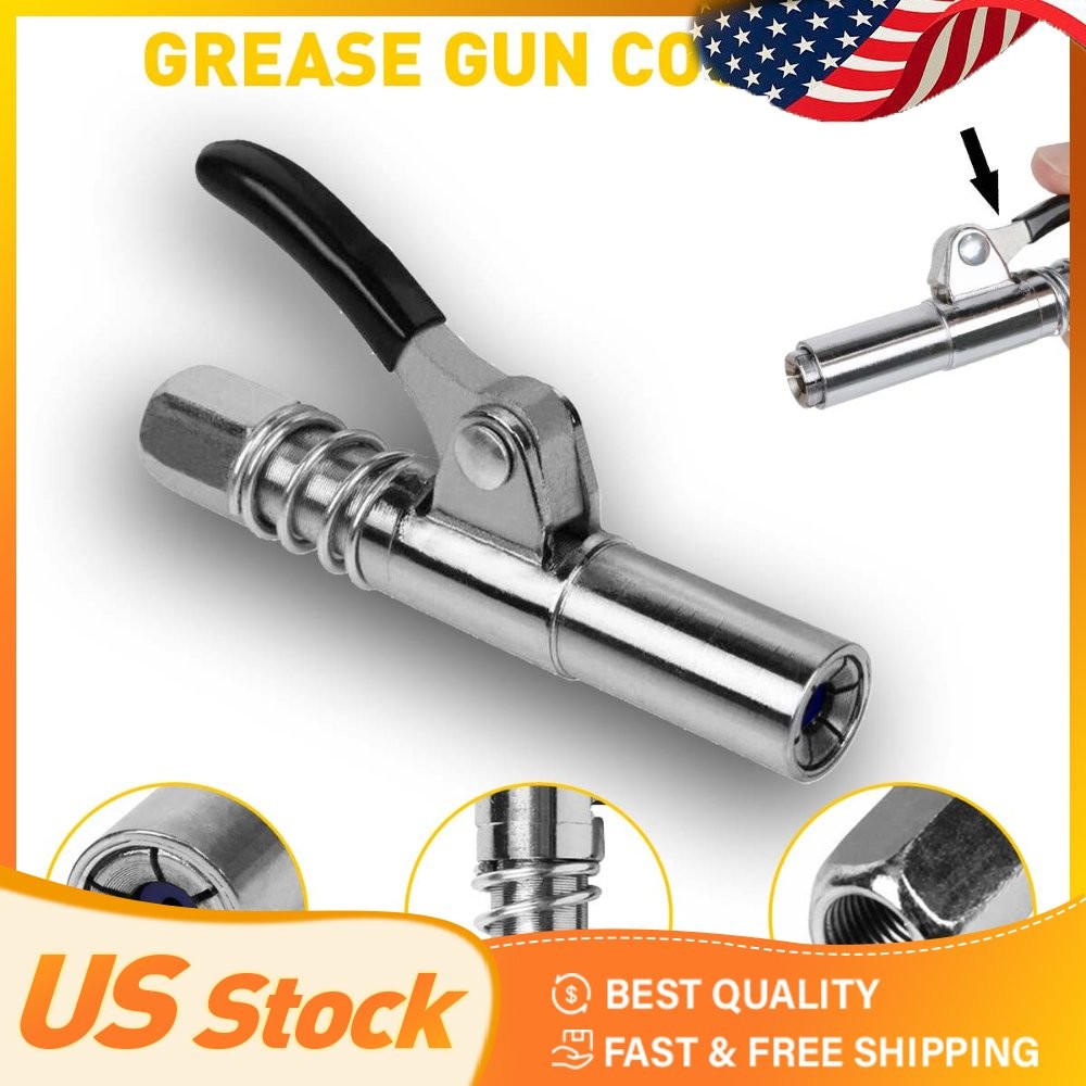 1pc Durable Grease Coupler Clamp Locking Type Metal Quick Release for Grease Gun
