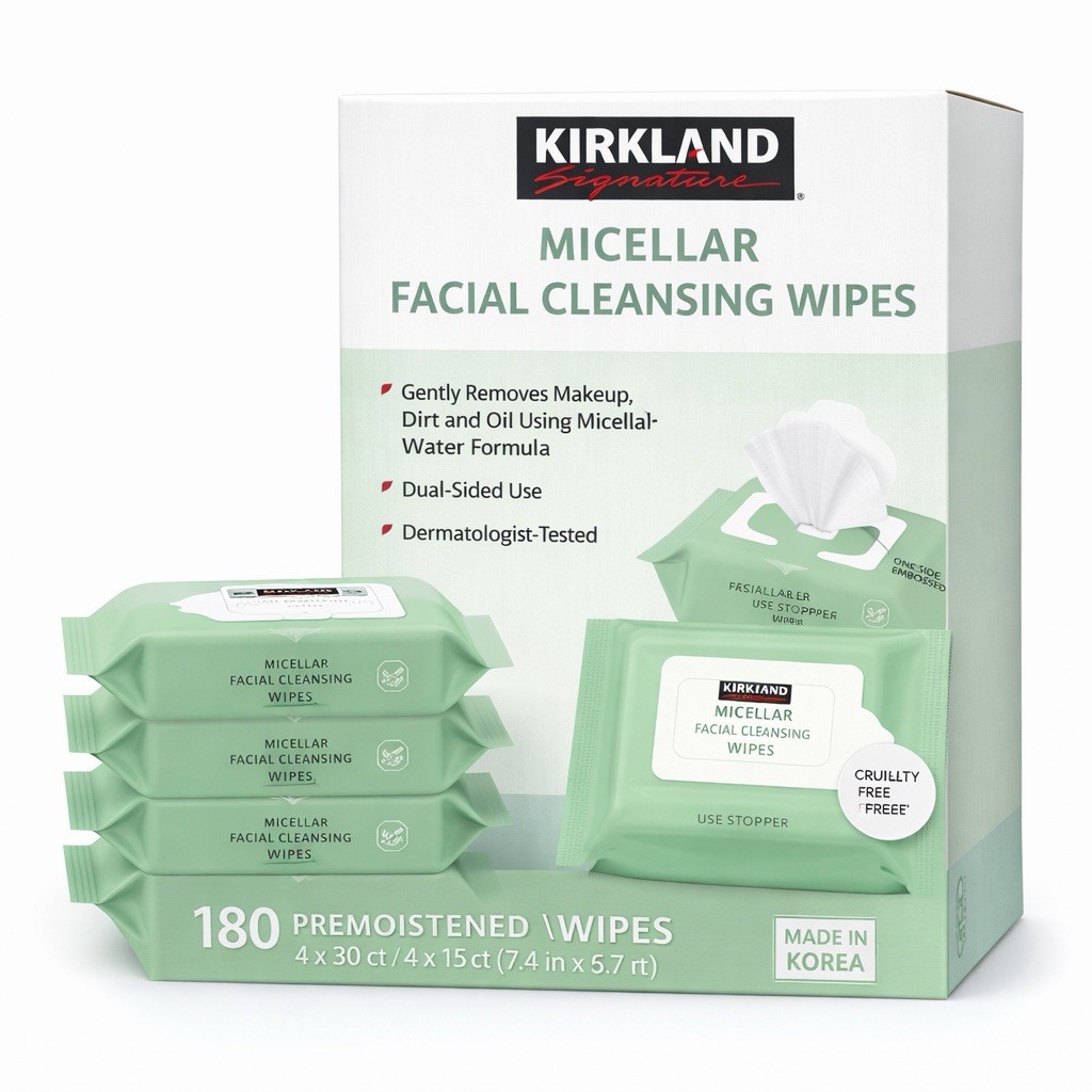 Kirland Signature Micellar Facial Cleasing Wipes 180 Buddles