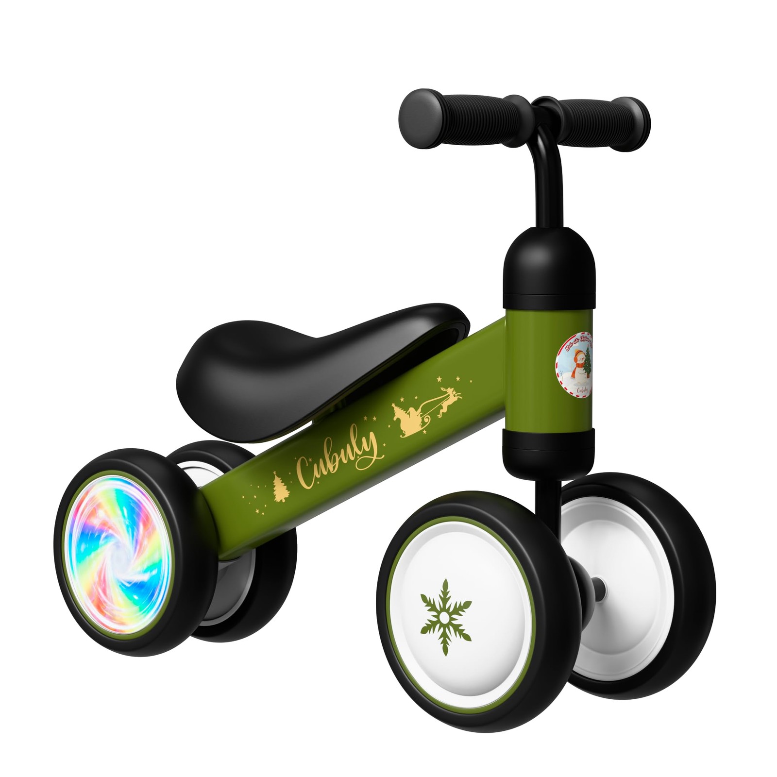 Cubuly Green Baby Balance Bike for 1-3 Year – First Birthday Boy Girl Gifts 12-3