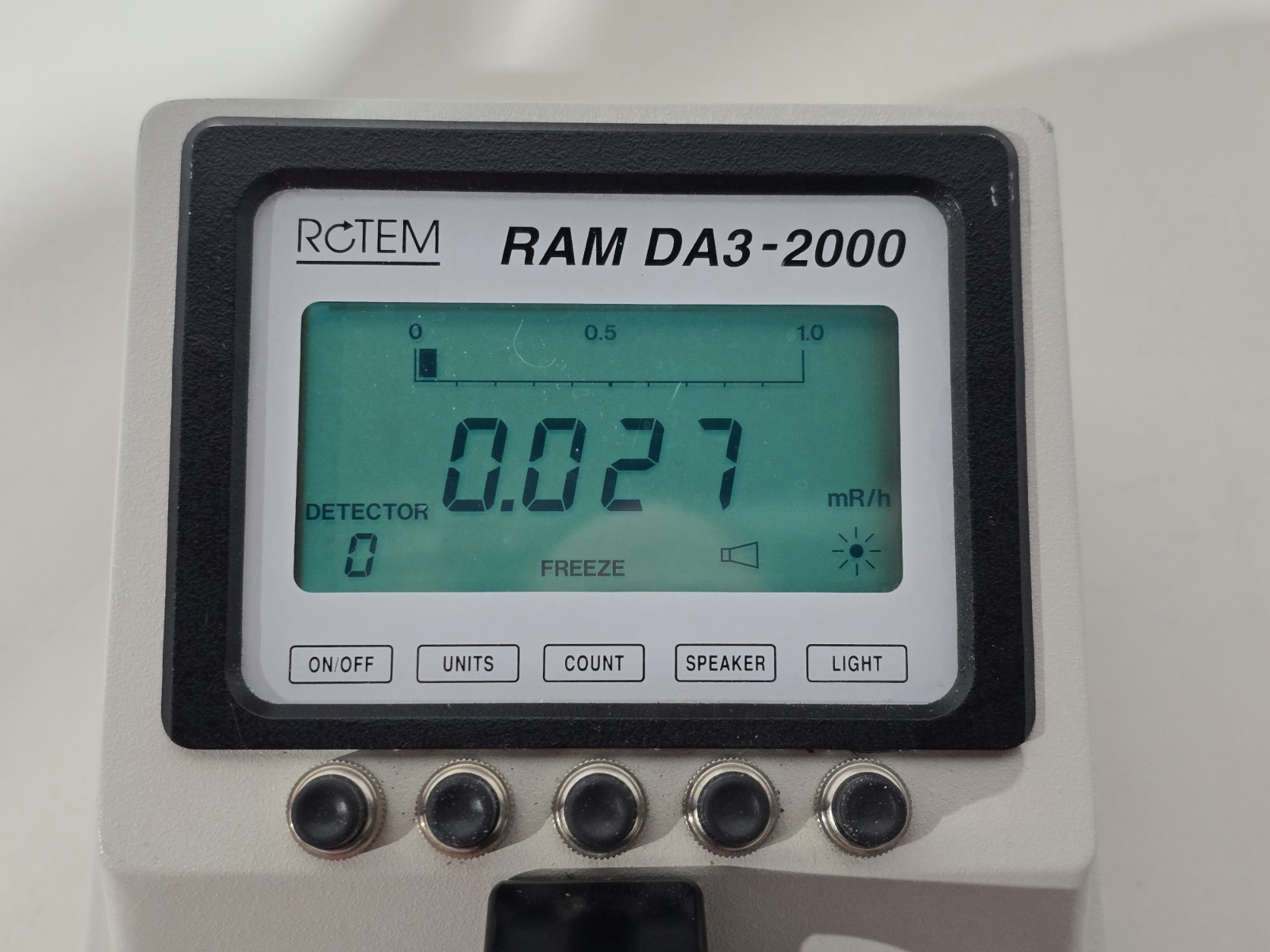 Rotem RAM DA 2000 Radiation Survey Meter DA3-2000 Model 2-033-20