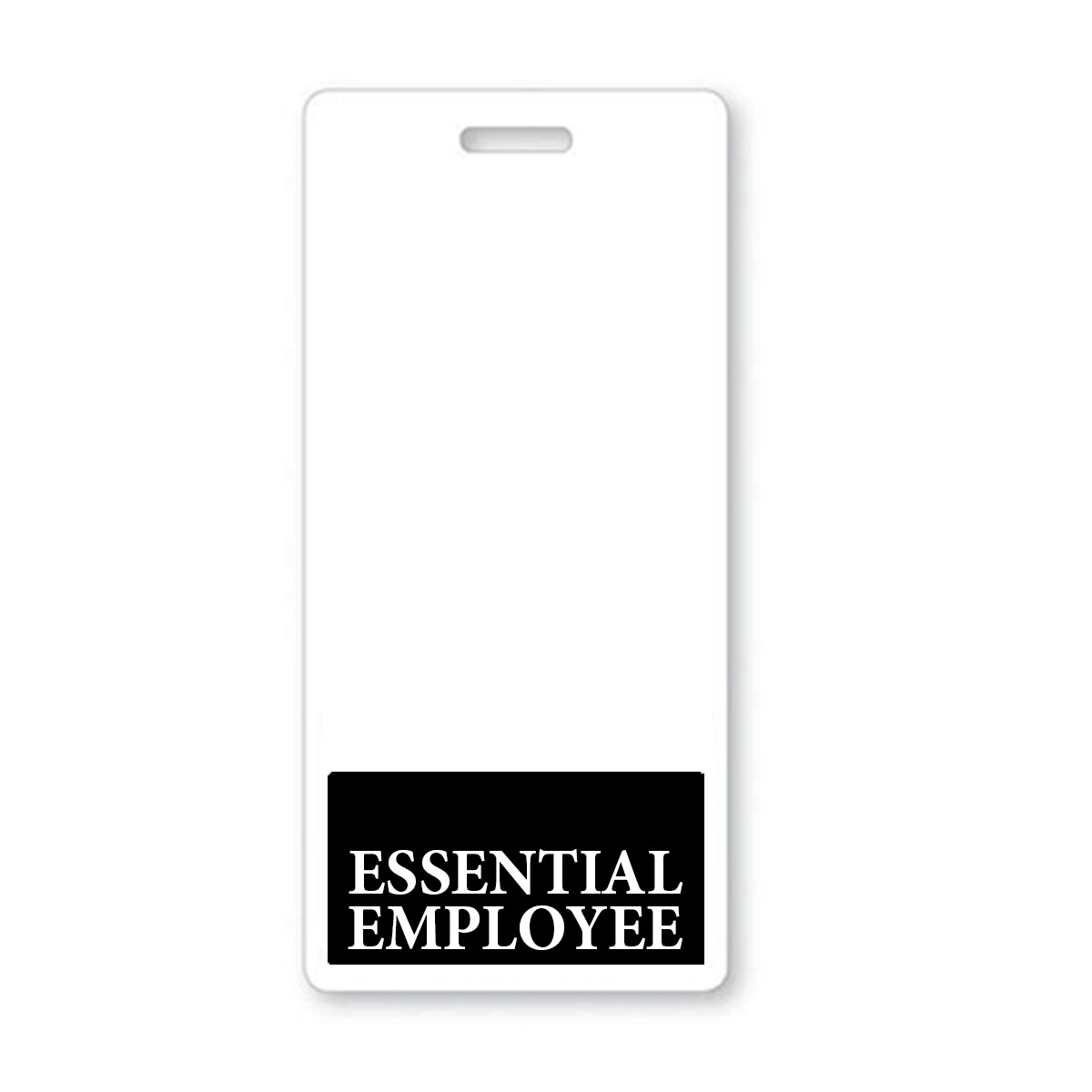 ESSENTIAL EMPLOYEE Badge Buddy - Vertical - ID Card Buddies for Essential Worker