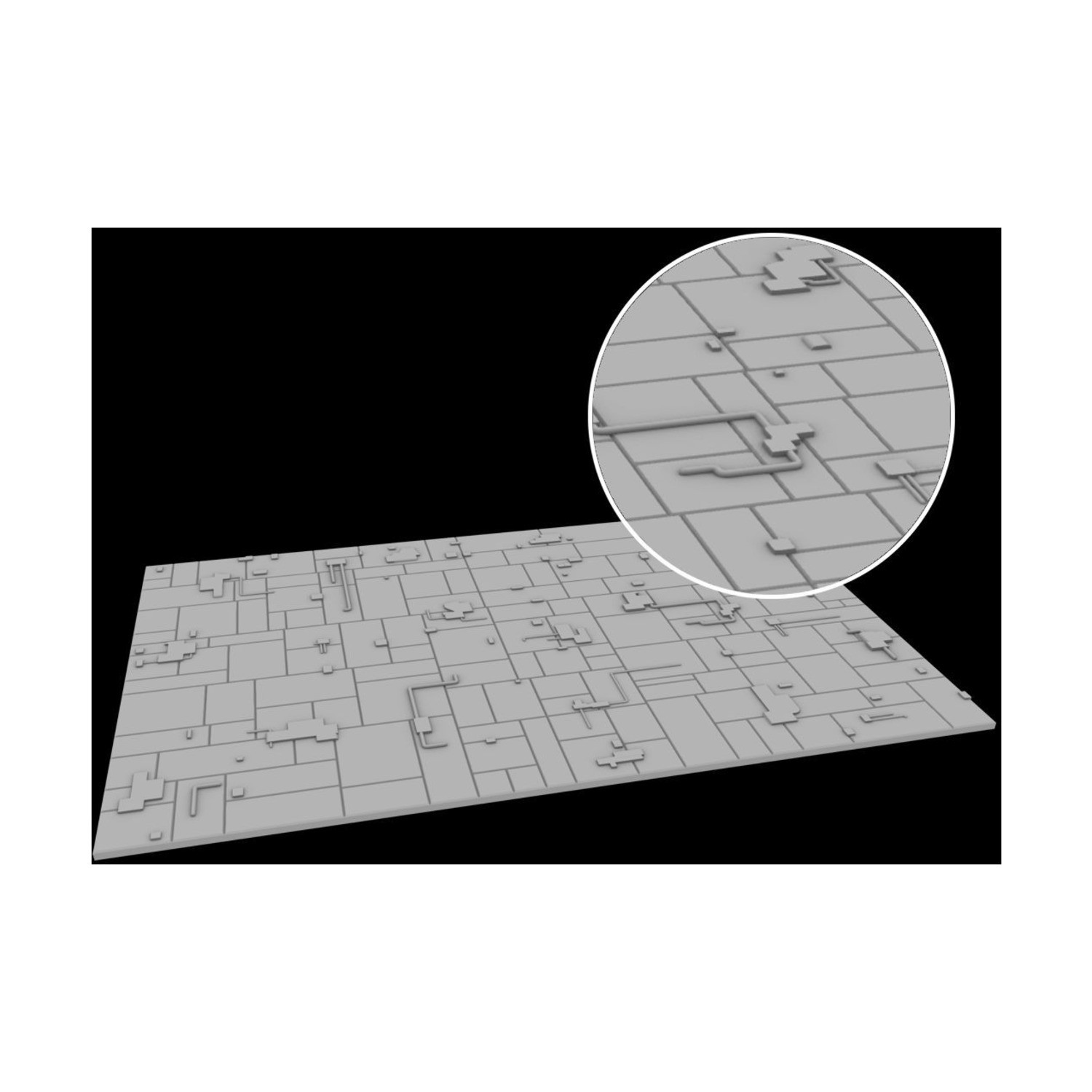 Greenstrawberry Modelling Accessory Greeble - Plating New