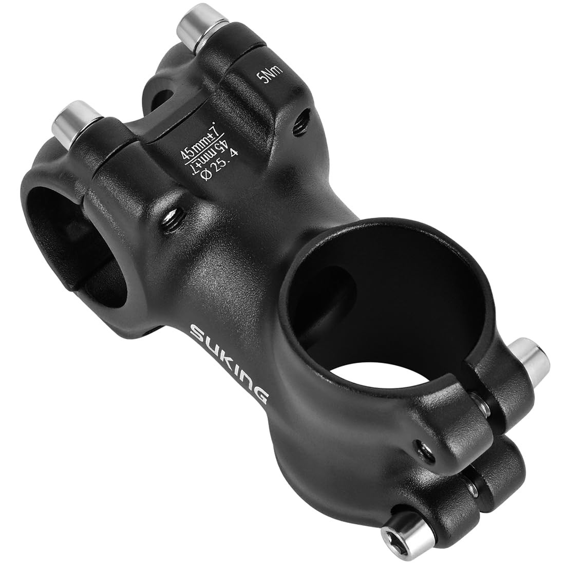 25.4 stem 45mm Short Bike Stem for 1' Handlebar Mountain Bikes, Road Bike, Fi...