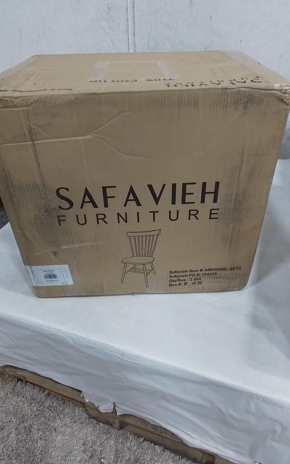 Safavieh PARKER SPINDEL SIDE CHAIR, Reduced Price 2172777947 AMH8500L-SET2