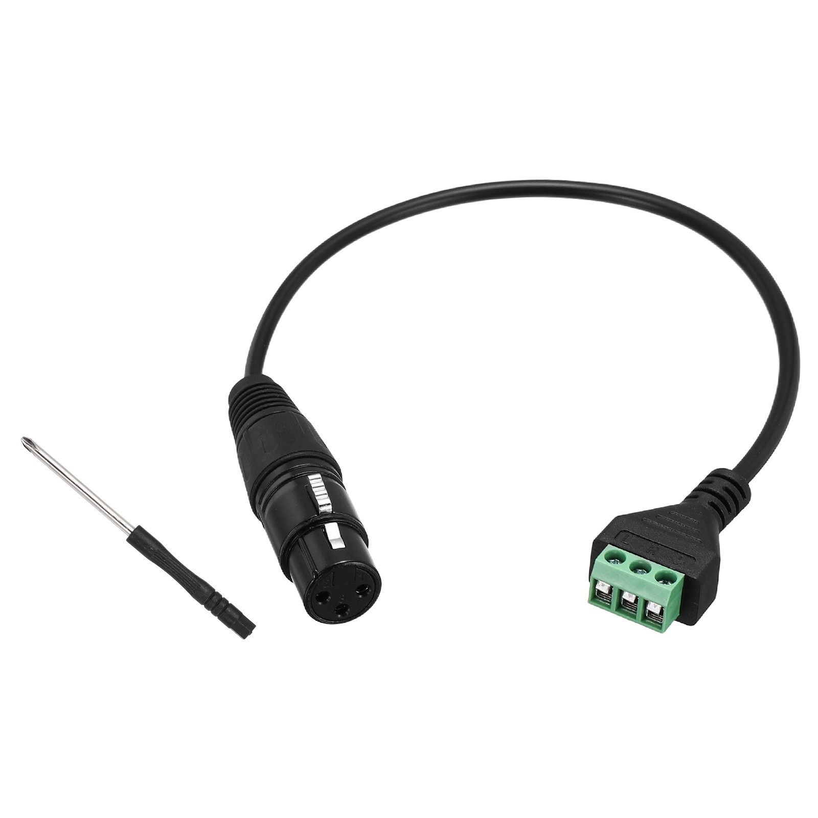 XLR Female Connector to 3 Pin Screw Terminal Cable Pack of 1
