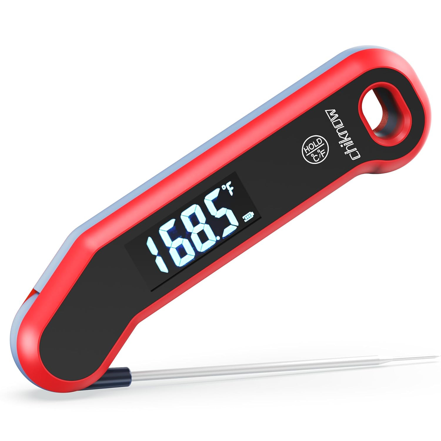 0.5 Sec Instant Read Meat Thermometer Digital with Auto Rotate Large LCD Display