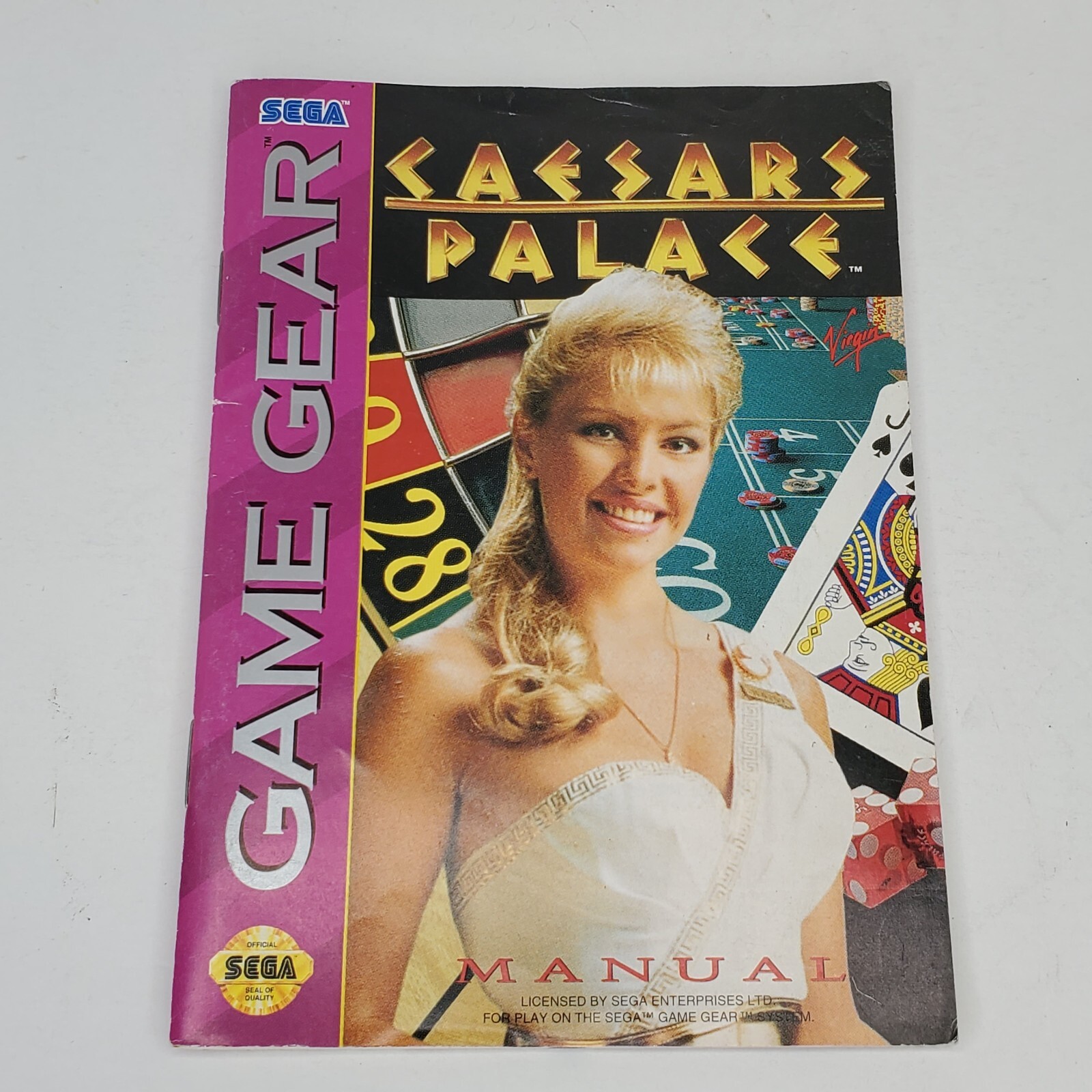 Caesars Palace - Sega Game Gear - Authentic - Video Game Manual Only!