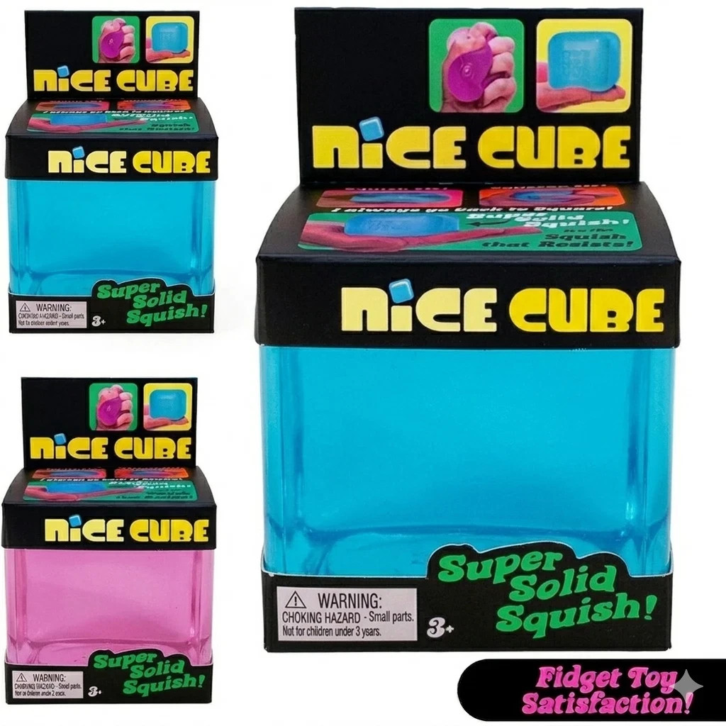 Super Solid Squishy Stress Cube Toy | Soft Squeeze Fidget Sensory Gel Cube USA