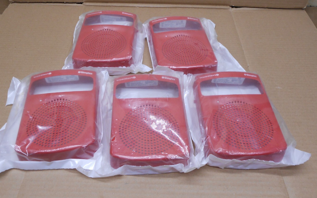 LOT OF 5 NEW SIMPLEX 49SVC-WRFIRE 07431675 SV COVER WALL RED FIRE (5 LOTS AVAIL)