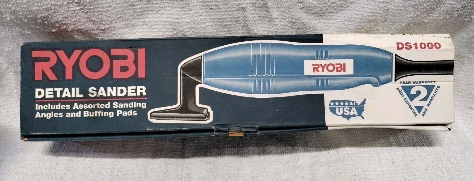 🆕 Ryobi DS-1000 Detail Sander In Original Box / Sandpaper