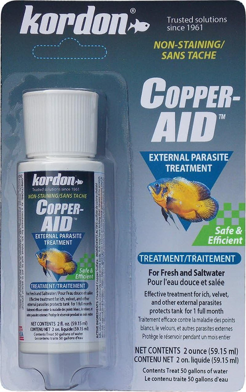 External Parasite Treatment Aquarium Fish Cures Ich Velvet Salt Fresh Water Fish