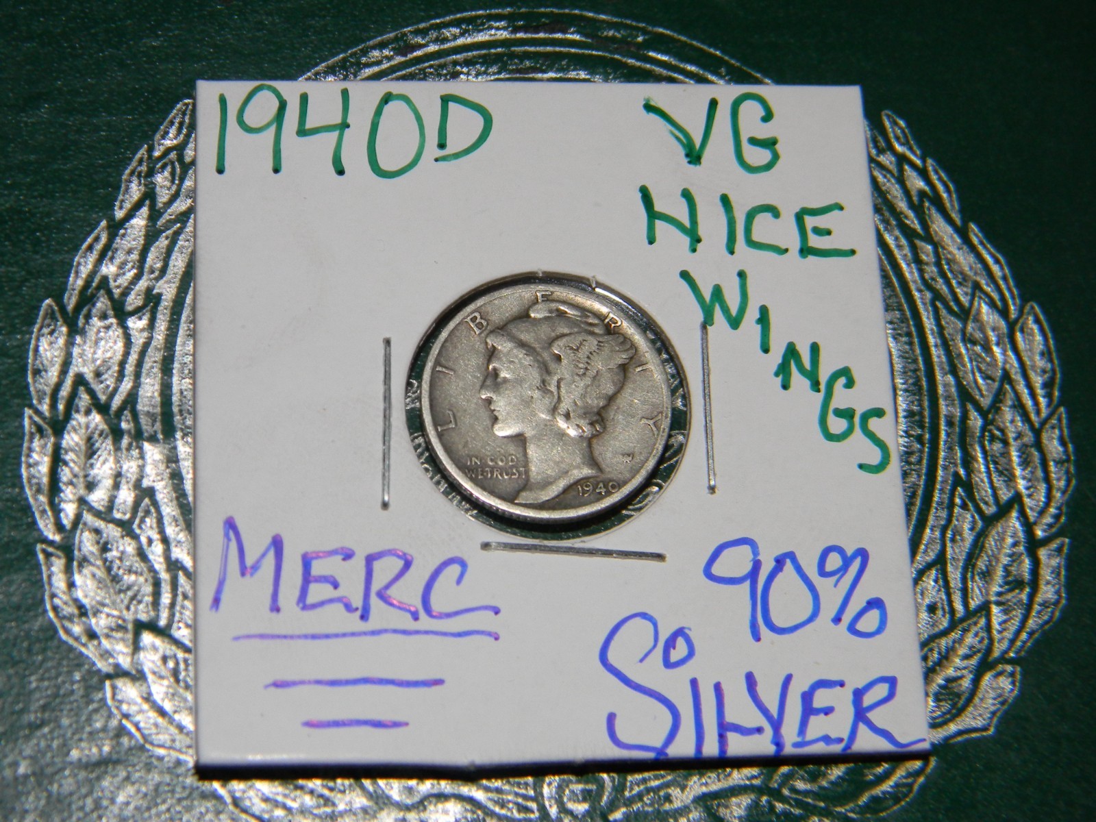 1940 D Mercury 90% Silver {VG/F} WWII Dime- DENVER MINT !!