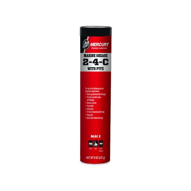 Mercury Marine 2-4-C Grease Multi-Purpose Lubricant with Teflon PTFE 8M0190471