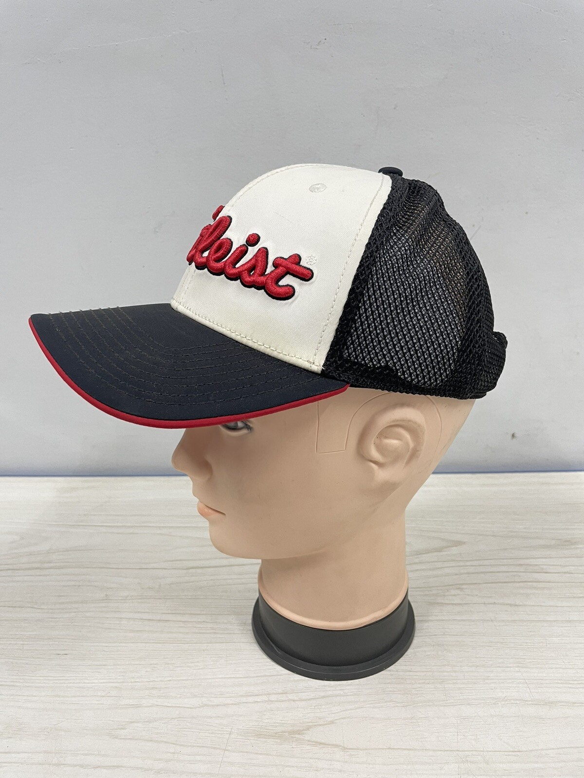 Unique Titleist Mesh Snapback Hat Cap Logo White/black/red Adjustable Golf