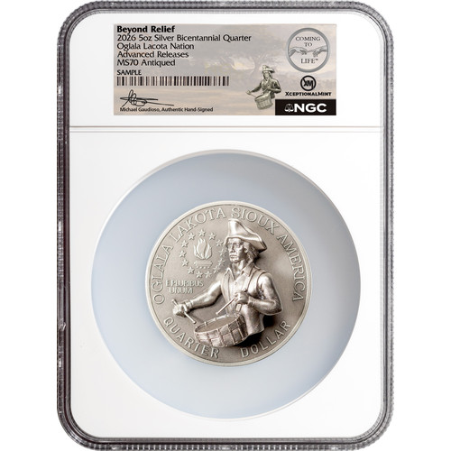 2026 5oz Coming to Life Bicentennial Quarter NGC MS70 Advanced Releases