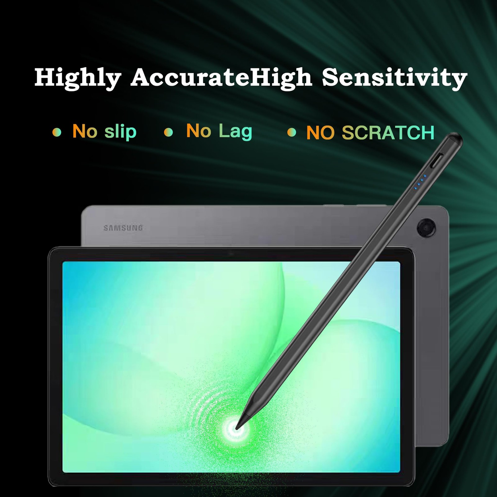 Stylus Pen for Samsung Galaxy Tab A11+/A11 Android S Compatible black