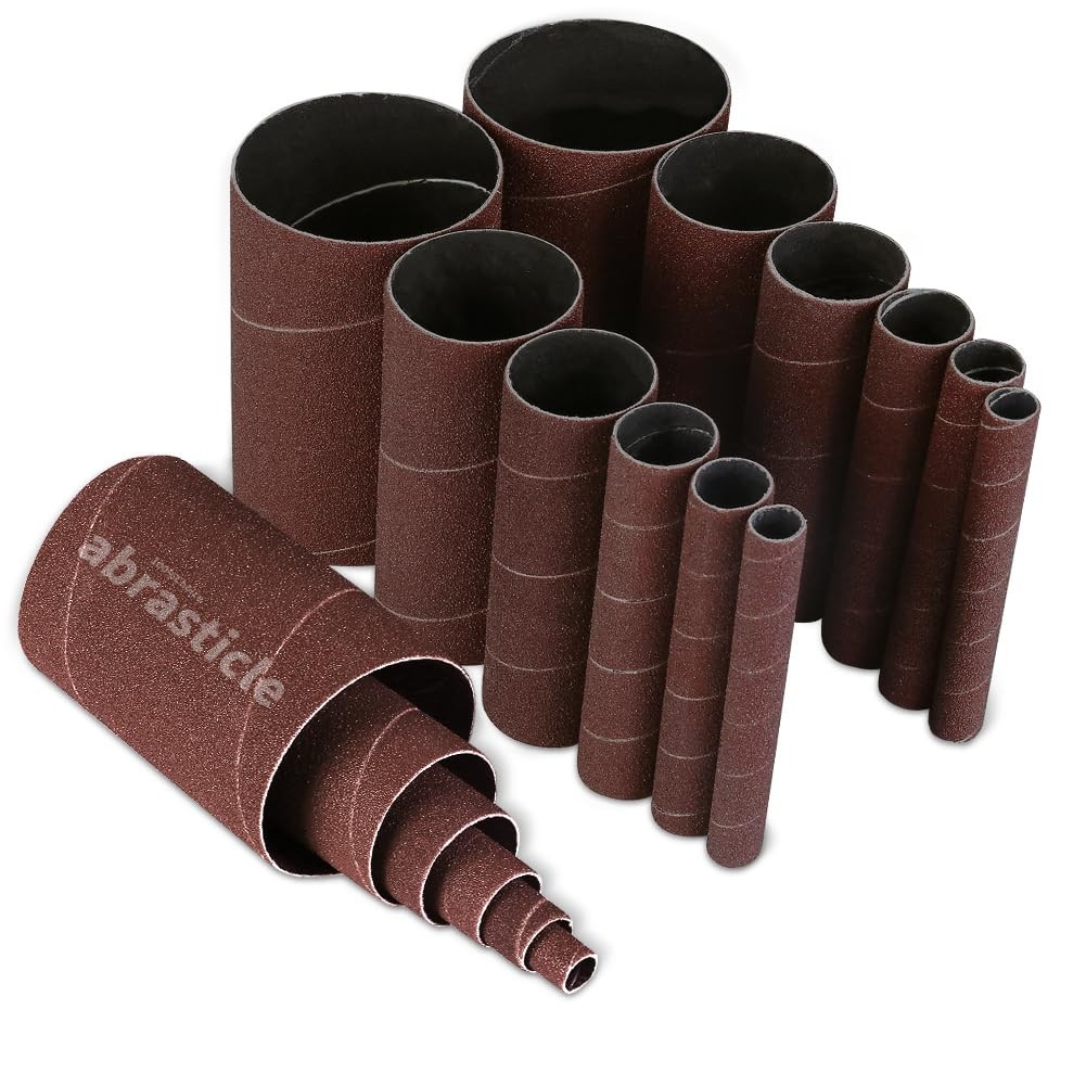 18 Pack Spindle Sander Sleeves, Sanding Sleeves for 4-1/2 inch(60 grit)
