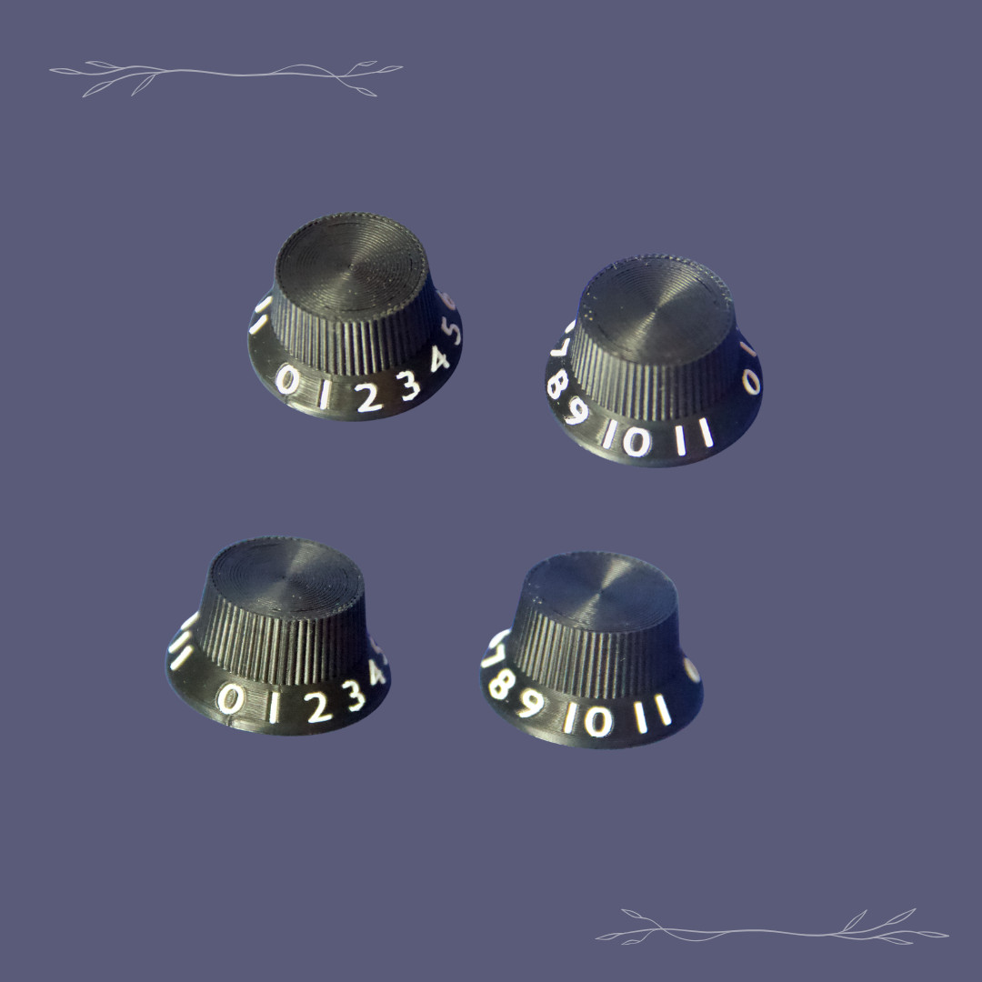 Guitar Knobs Bell Knob 0-11 That Goes To Eleven | Custom Colors | 2 pack