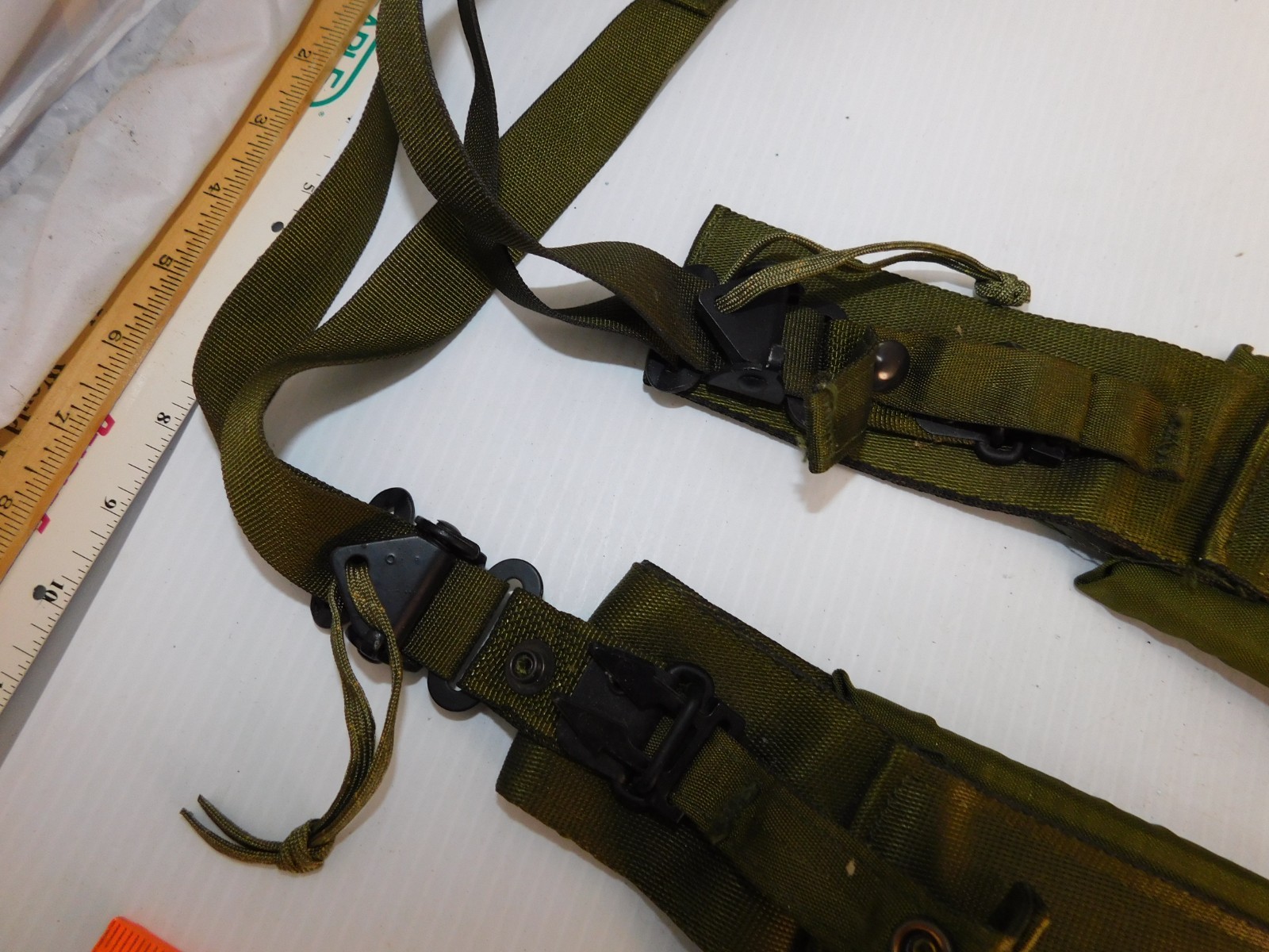 US Army Shoulder Strap set, DoubleQuick release, Padded, OD green