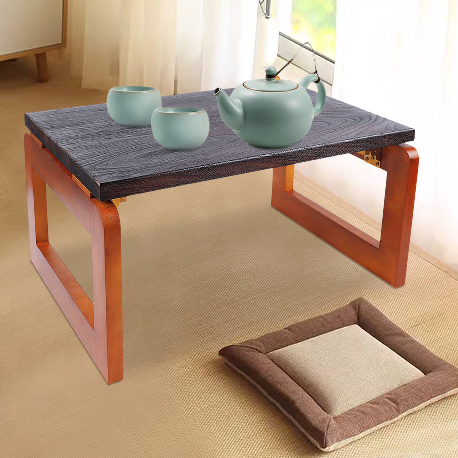 Modern Coffee & Tea Small Square End Table for Living Room &Office Folding Table