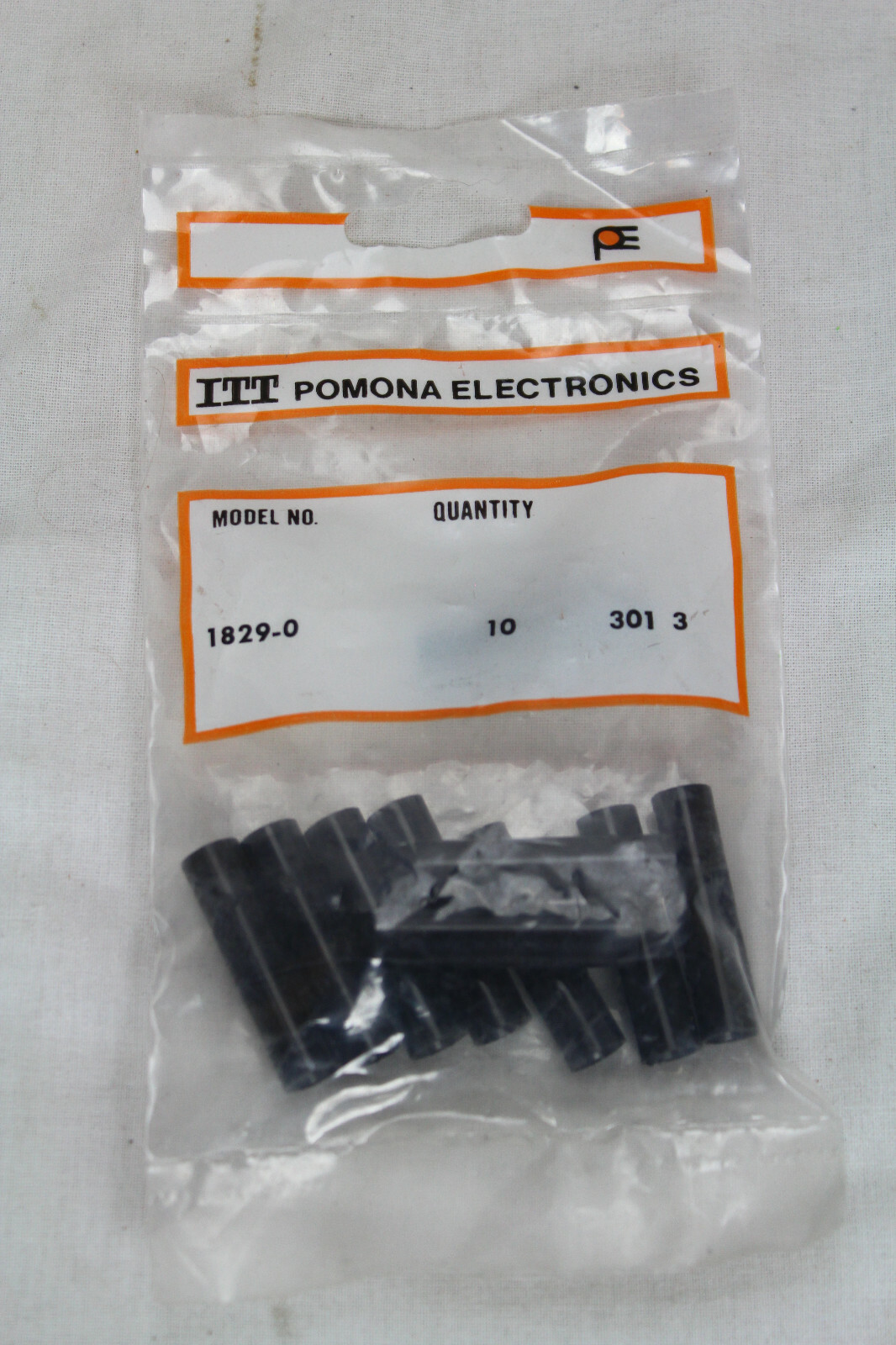 10 - Black Pomona Single Banana Plug Wire Splice 1829-0