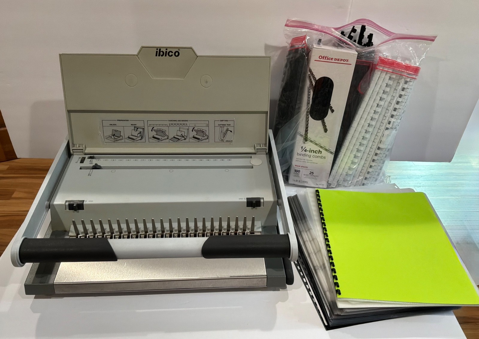Ibico ibiMaster 300 Book Binding Machine - In Excellent Condition with Supplies
