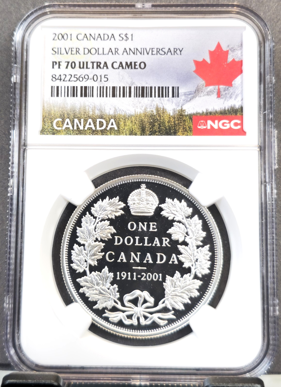 2001 CANADA SILVER 1 DOLLAR SILVER DOLLAR ANNIVERSARY NGC PF 70 ULTRA CAMEO RARE