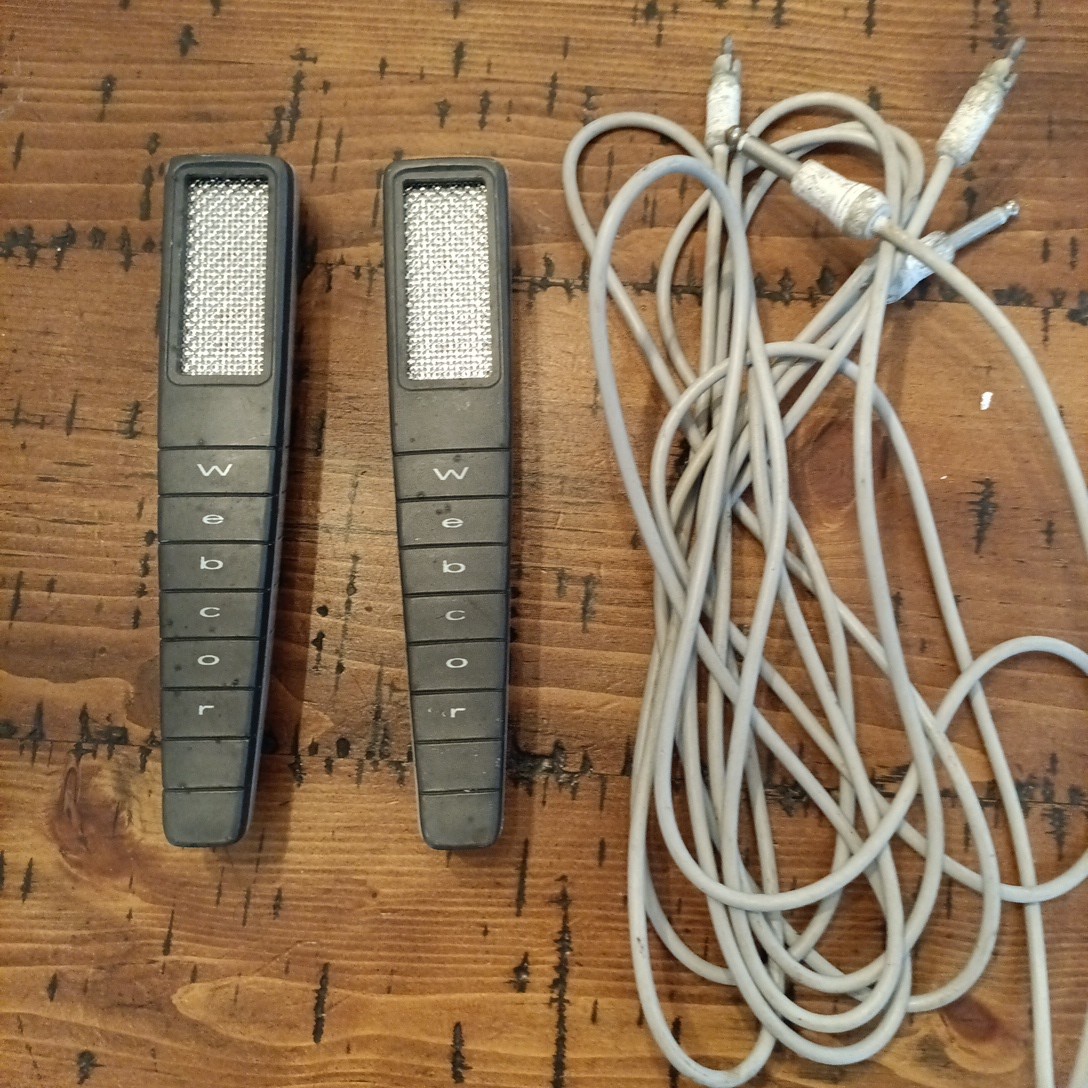 Webcor Crystal / Ceramic Microphone Pair   A6