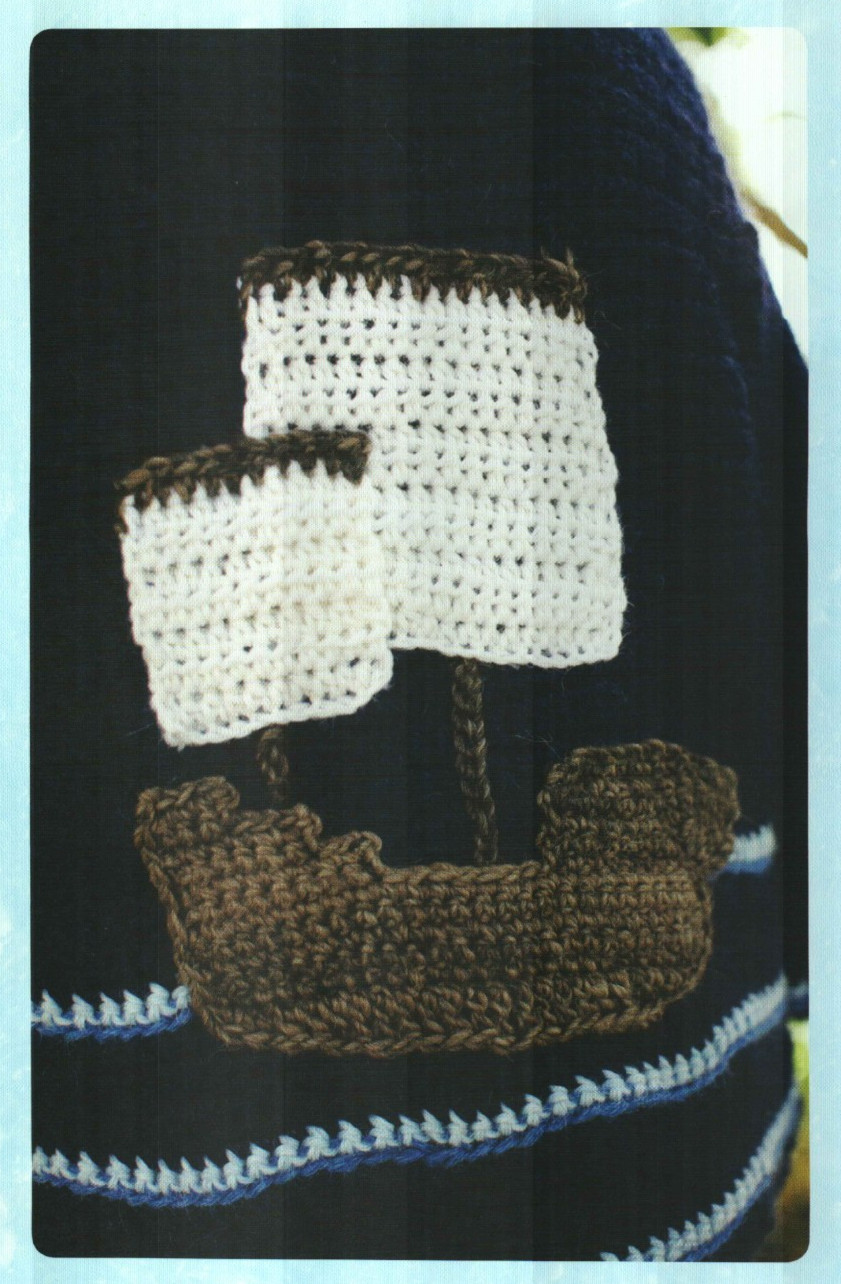 PIRATE JACKET WITH ZIPPER BOY 4-5 CROCHET PATTERN INSTRUCTIONS