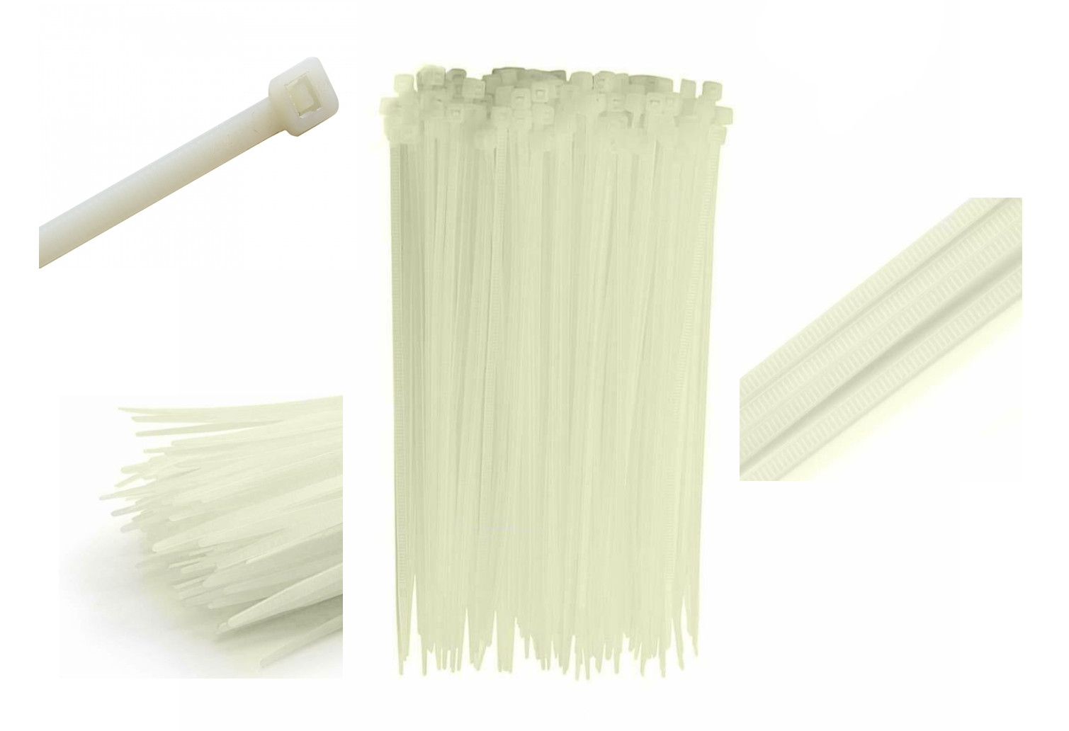 100pc, 8 Inch Nylon Cable Zip Tie Strap Heavy DutyTensile Strength - 50LBS