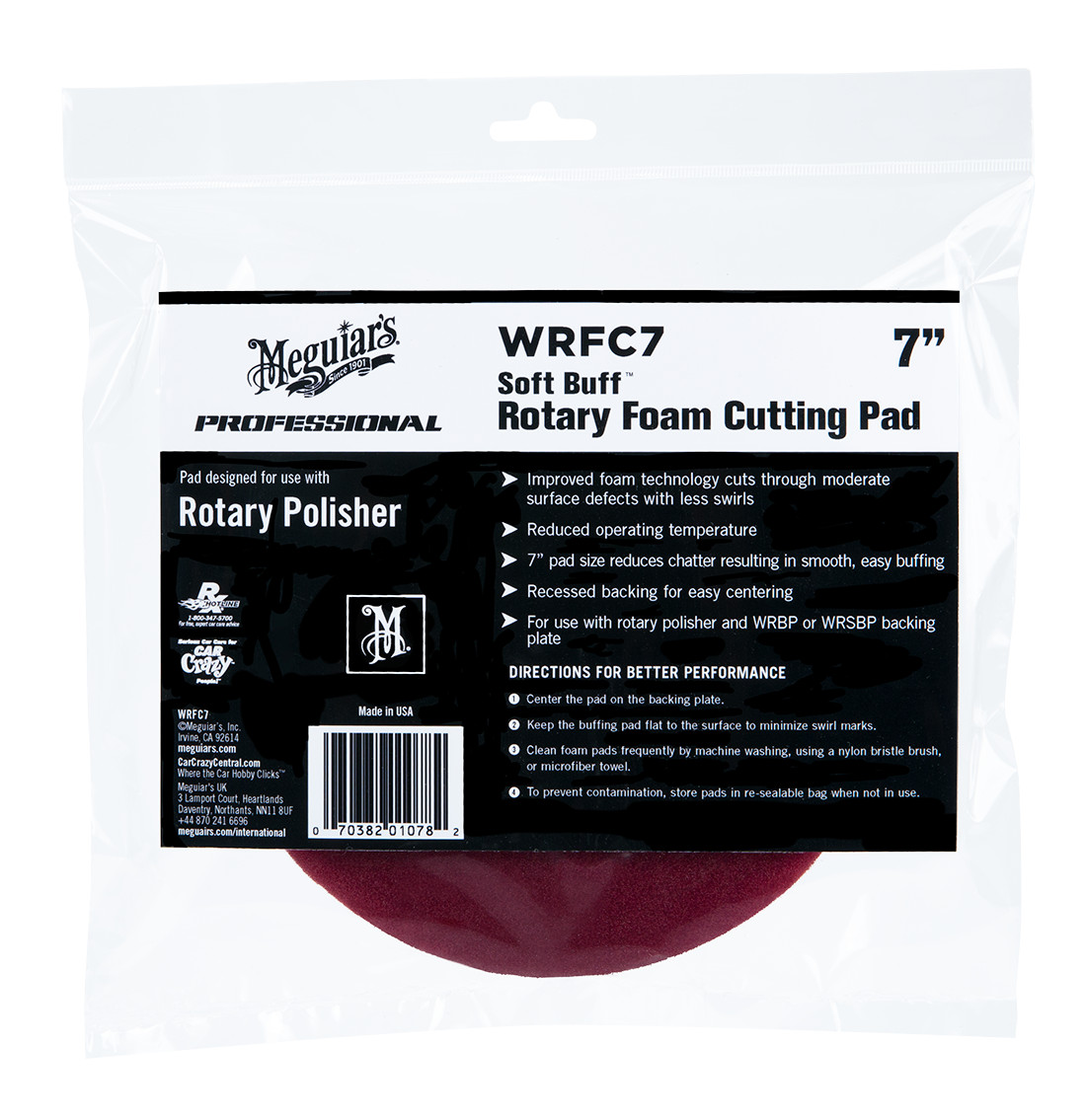 Meguiars WRFC7 7" Rotary Foam Cutting Pad