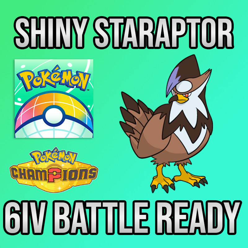 ✨6IV SHINY Staraptor + EVS🚀 POKEMON HOME✨Champions✨Online delivery⚡