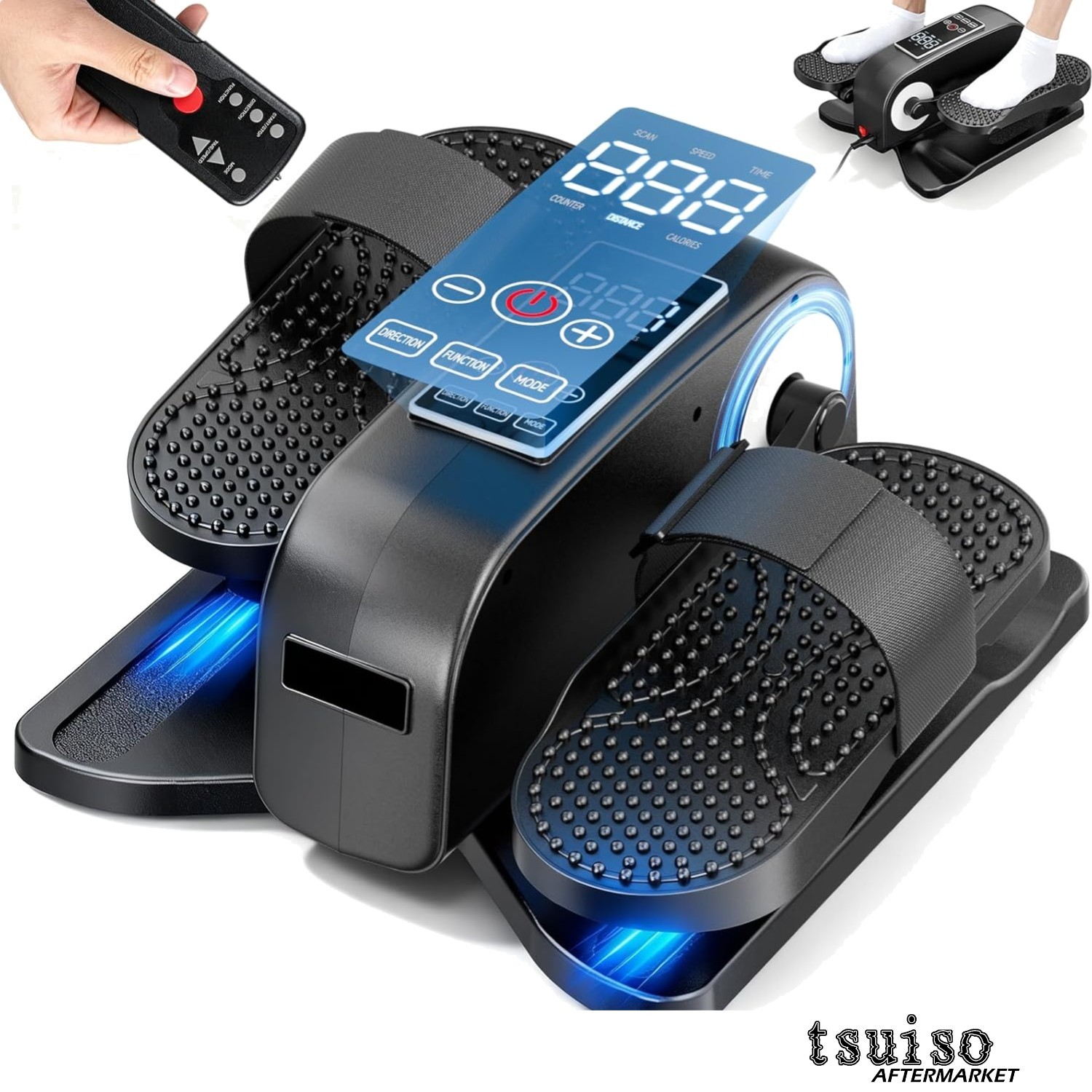 Magnetic Resistance Under Desk Elliptical: Remote Control & Multi-Speed Fitness