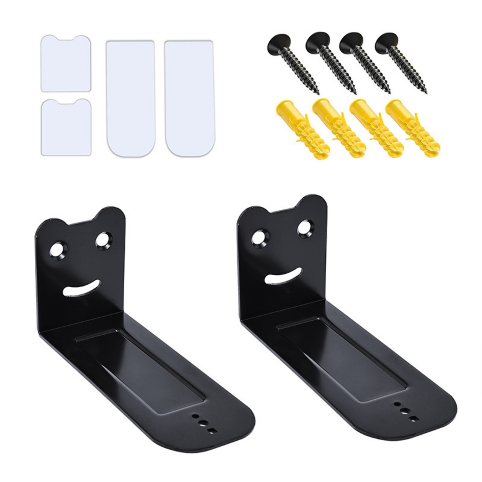 Universal Sound Bar Wall Mount Bracket Kit 2 Brackets and Hardware Included