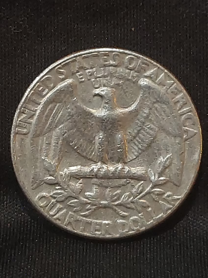 1973 D Washington Quarter Error - Filled "D" Mint Mark & "A" Letters ( Reverse)