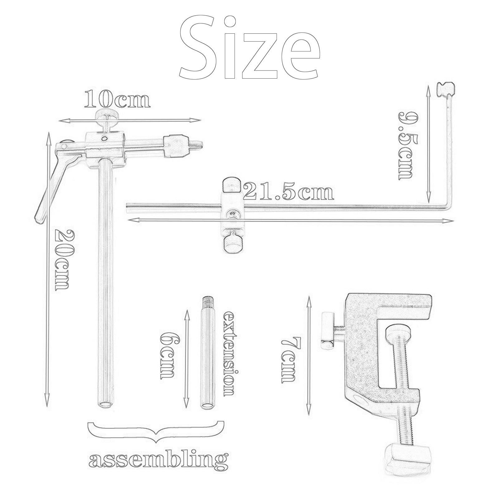 Fly Tying Vise Fly Tying Tools Universal Rotatable with Long Handle for Teasers