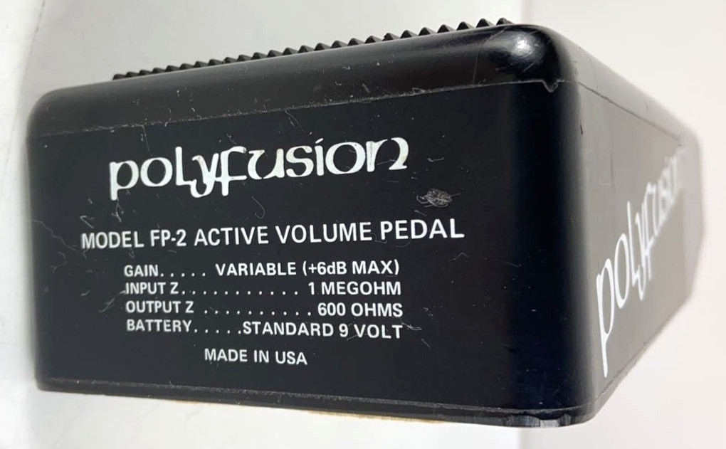 Polyfusion Guitar Effects Active Volume Pedal FP-2 Made in USA