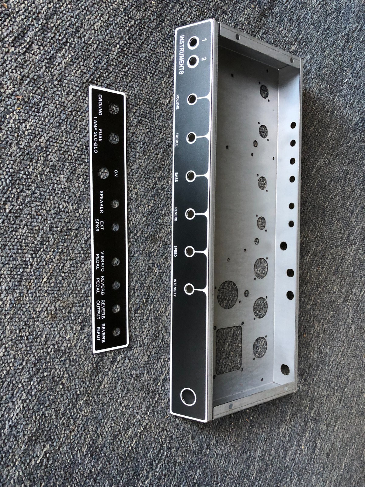 Princeton  Blackface Reverb type chassis 18 gauge steel W finished face plates