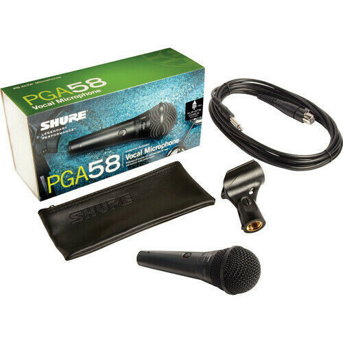 Shure PGA58-QTR Cardioid Dynamic Vocal Microphone with 15' XLR-QTR Cable