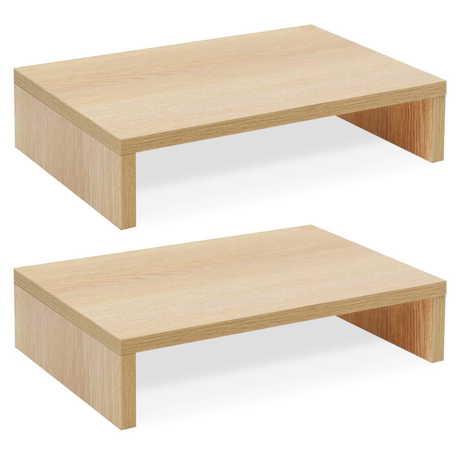 Wood Monitor Stand Riser-2 PackMaple Adjustable Monitor Stand Dual Monitor Ri...