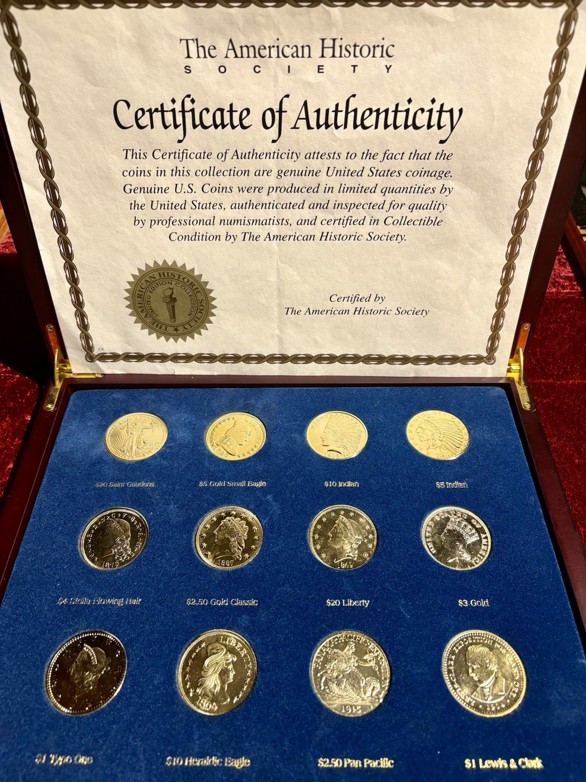 TRIBUTE TO AMERICAS MOST BEAUTIFUL GOLD COINS 12 By AMERICAN COIN TREASURES