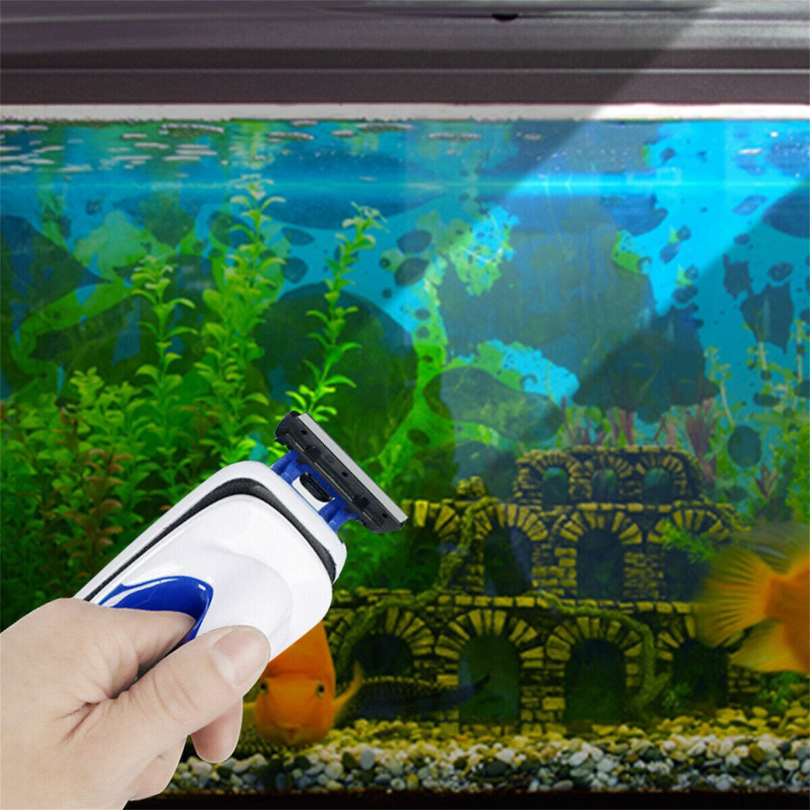 1 PC Algae Scraper Cleaner Floating Magnetic Brush Aquarium Cleaning Tool