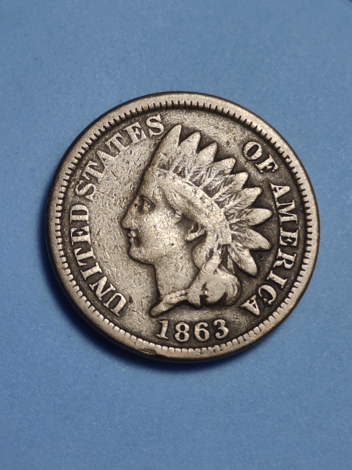 1863 Indian Head Cent #447